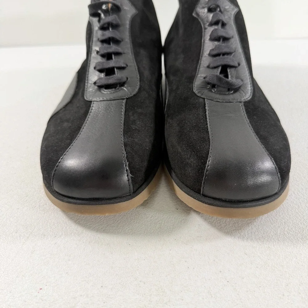 Bacco Bucci Men's 8.5 Black Suede Leather High Top Lace Up Casual Sneaker‎ Shoes